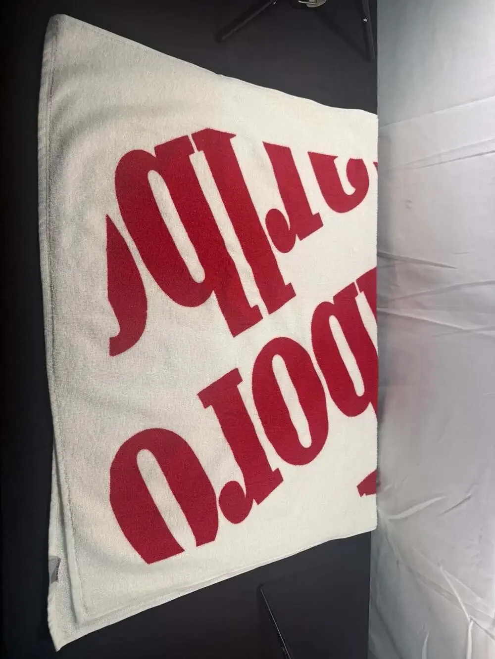 Vintage Marlboro Cigarettes Logo Beach Towel by Southern Terry, Inc.